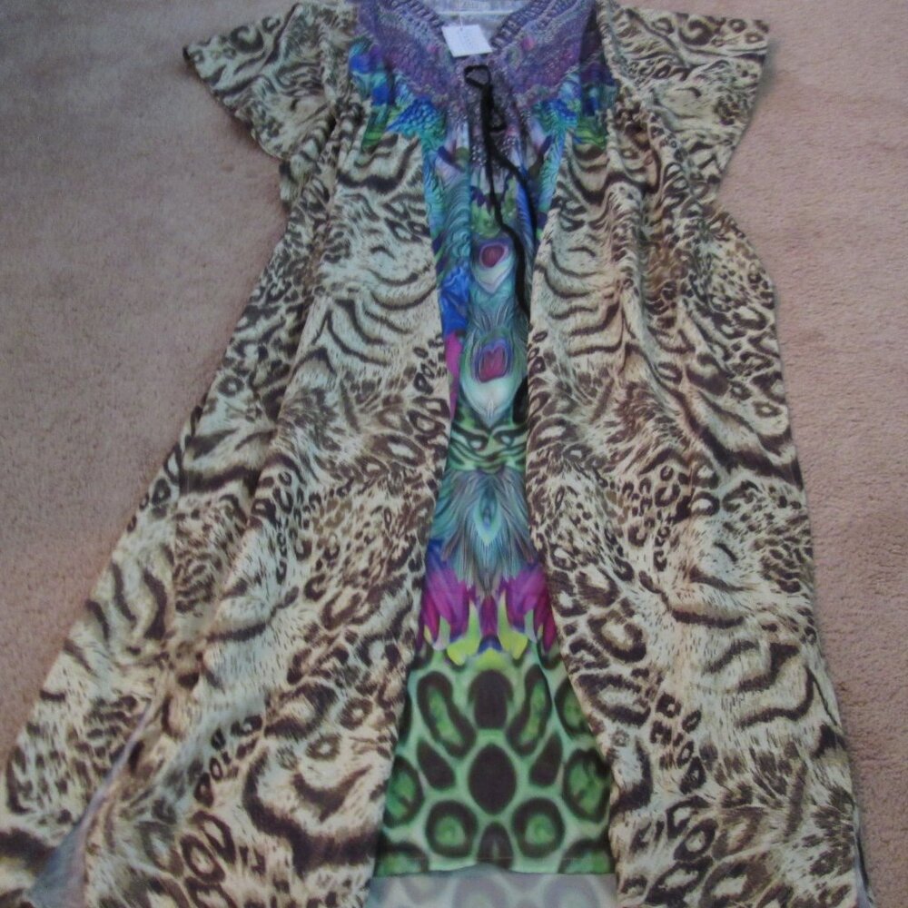 Kaftan, One Size, Maxi, V-Neck, New
